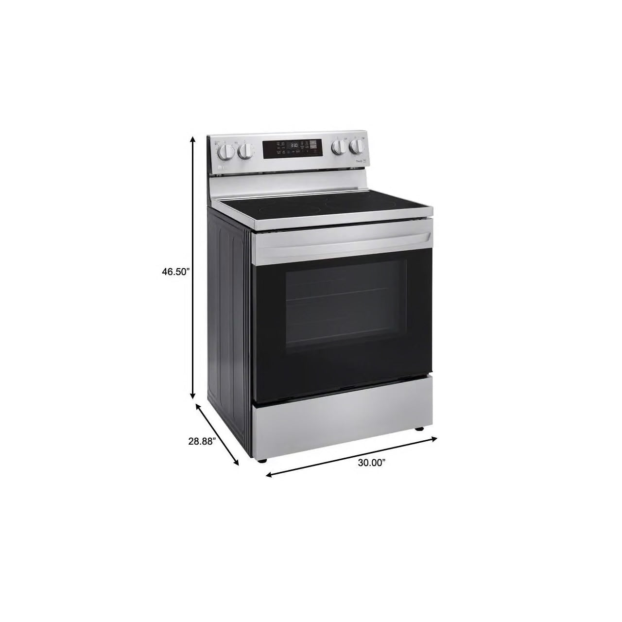 30 in. 6.3 cu. ft. Smart Wi-Fi Enabled Fan Convection Electric Range Oven with AirFry and EasyClean in. Stainless Steel