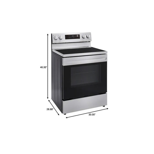 30 in. 6.3 cu. ft. Smart Wi-Fi Enabled Fan Convection Electric Range Oven with AirFry and EasyClean in. Stainless Steel