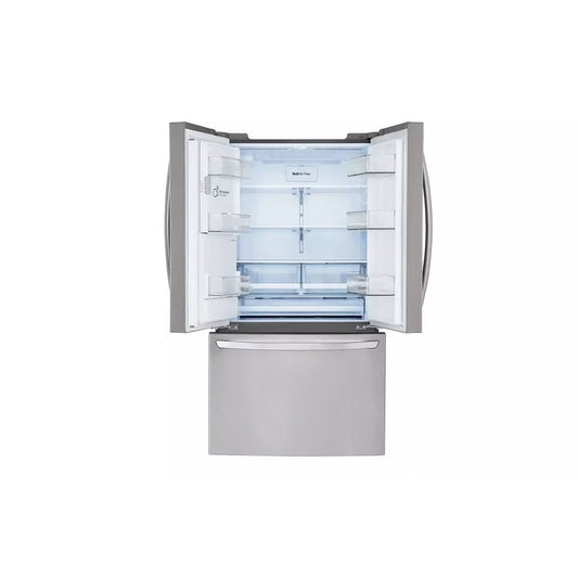 28 cu. ft. 3 Door French Door Refrigerator with Ice and Water with Single Ice in Stainless Standard Depth