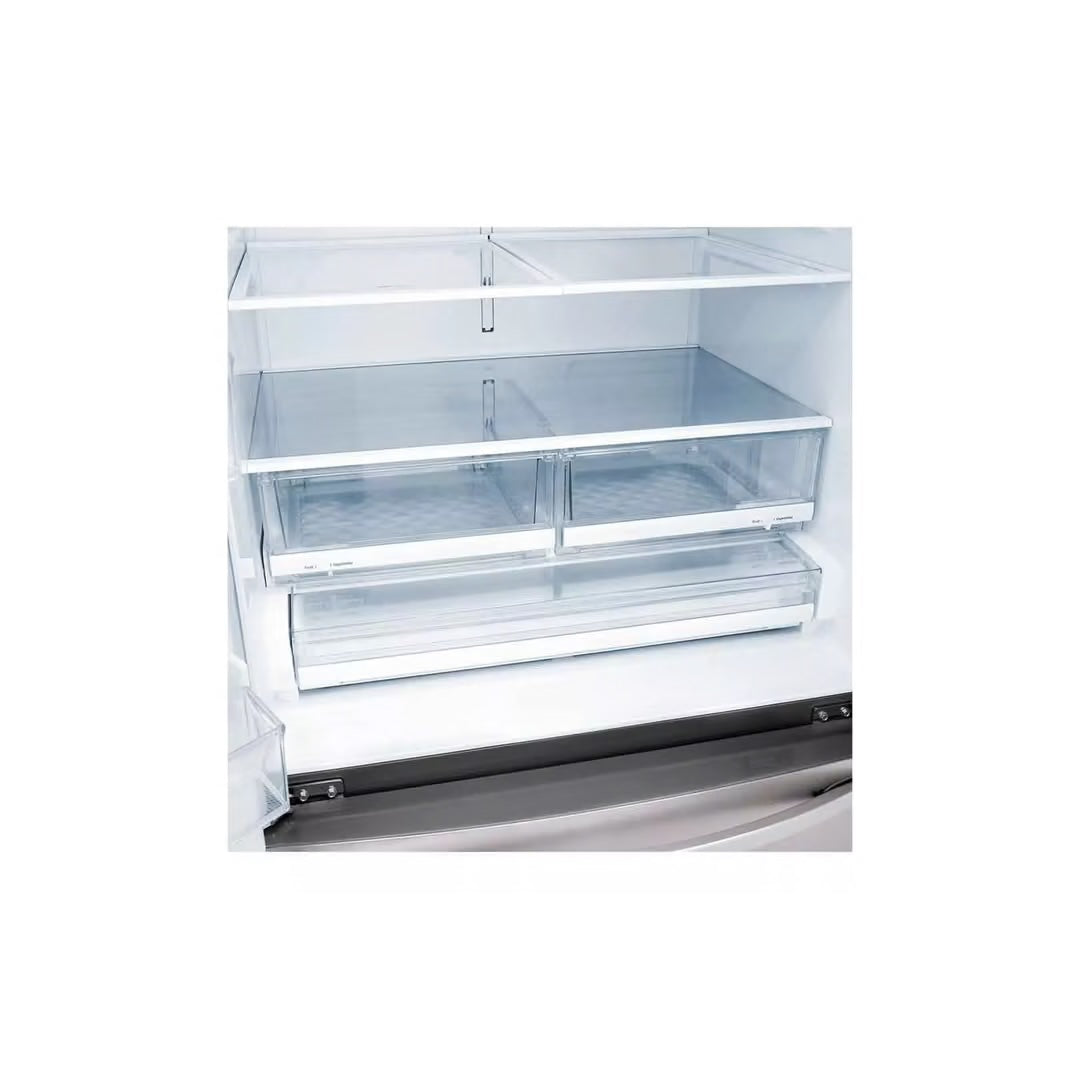 28 cu. ft. 3 Door French Door Refrigerator with Ice and Water with Single Ice in Stainless Standard Depth