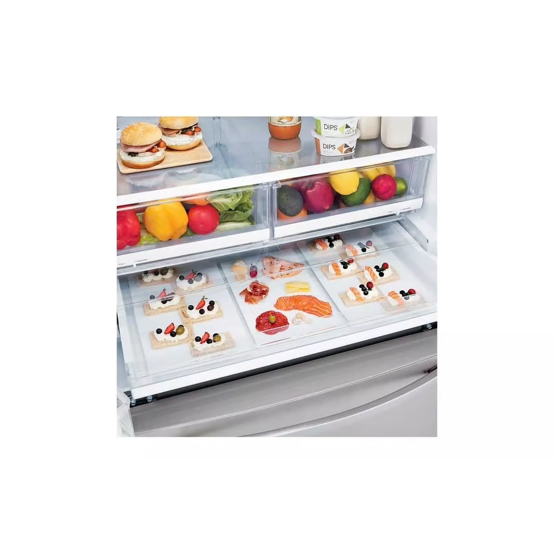 28 cu. ft. 3 Door French Door Refrigerator with Ice and Water with Single Ice in Stainless Standard Depth
