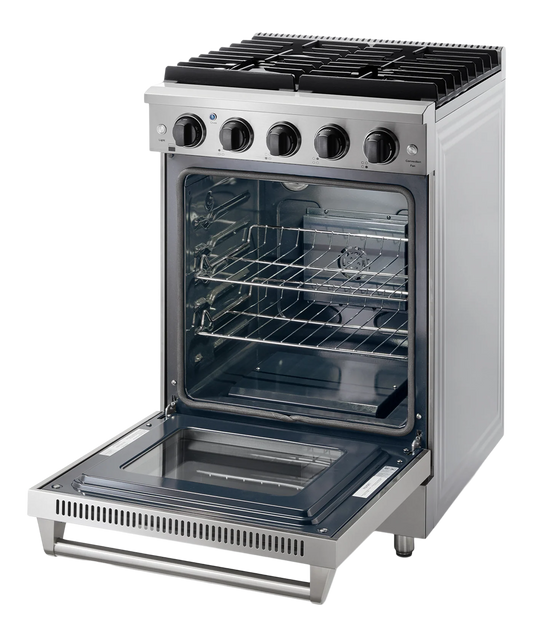 24-in 4 burners 3.7-cu ft Freestanding Natural Gas Range ( Stainless steel )