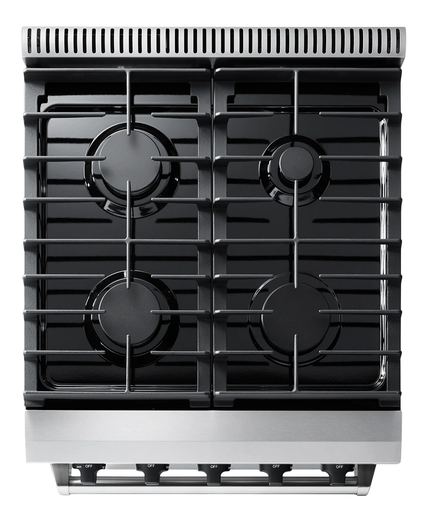 24-in 4 burners 3.7-cu ft Freestanding Natural Gas Range ( Stainless steel )