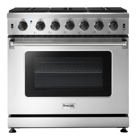 36-in 6 burners 6.0-cu ft Freestanding Natural Gas Range ( Stainless steel )