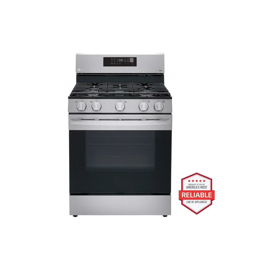 5.8 cu. ft. Smart Wi-Fi Enabled Fan Convection Gas Single Oven Range with AirFry and EasyClean in Stainless Steel