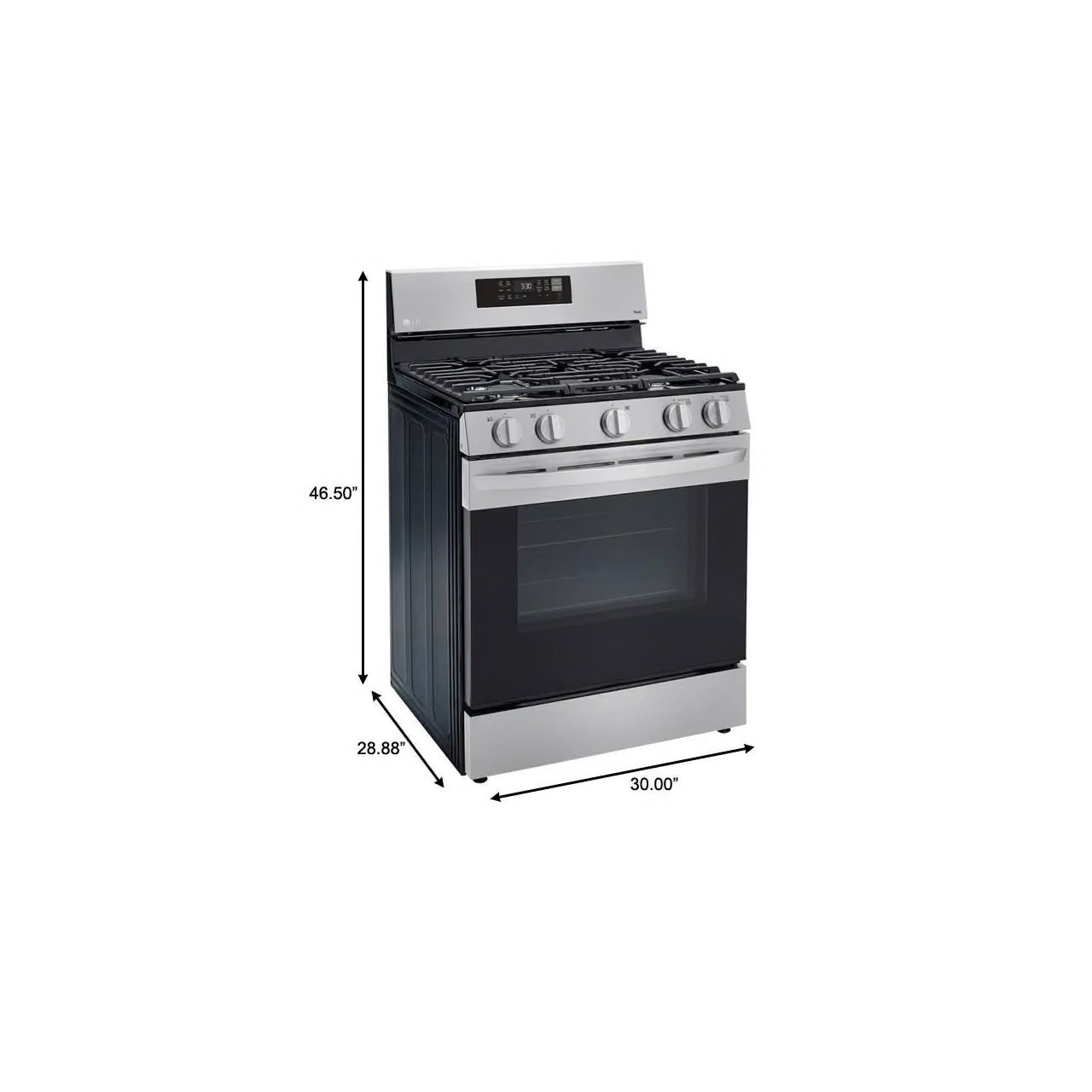 5.8 cu. ft. Smart Wi-Fi Enabled Fan Convection Gas Single Oven Range with AirFry and EasyClean in Stainless Steel