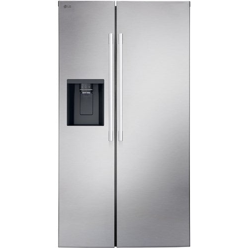 27 cu. ft. Side-by-Side Standard Depth Slim In Door Ice and Water Dispenser in PrintProof Stainless Steel Wi-Fi enabled