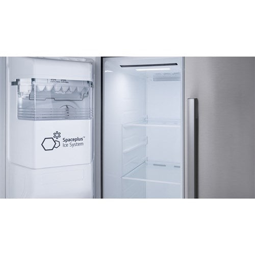 27 cu. ft. Side-by-Side Standard Depth Slim In Door Ice and Water Dispenser in PrintProof Stainless Steel Wi-Fi enabled