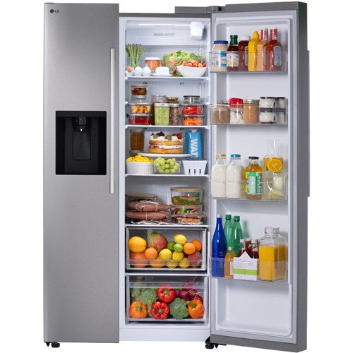 27 cu. ft. Side-by-Side Standard Depth Slim In Door Ice and Water Dispenser in PrintProof Stainless Steel Wi-Fi enabled