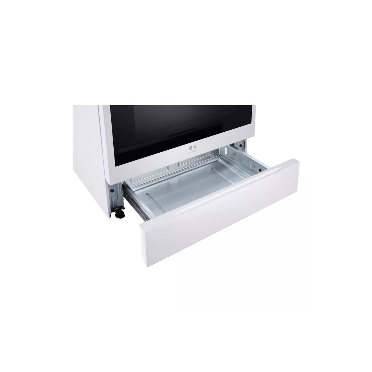 STUDIO 6.3 cu. ft. SMART Slide-In Electric Range in Essence White with Instaview, ProBake, Air Fry and Air Sous Vide