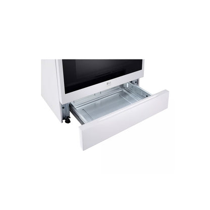 STUDIO 6.3 cu. ft. SMART Slide-In Electric Range in Essence White with Instaview, ProBake, Air Fry and Air Sous Vide OUTLET