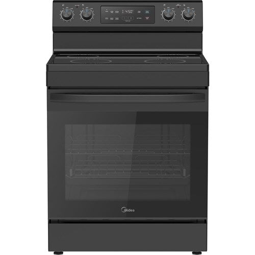 30" Electric Range with Steam Clean - Black