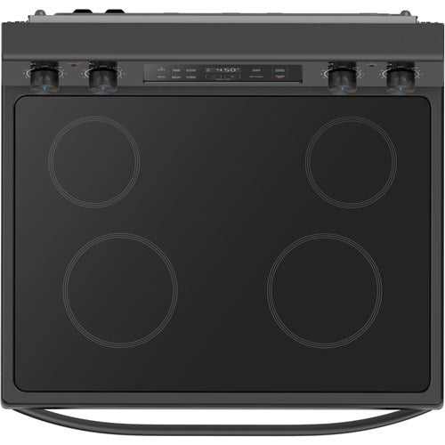 30" Electric Range with Steam Clean - Black