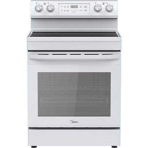 30" Electric Range with Steam Clean - White