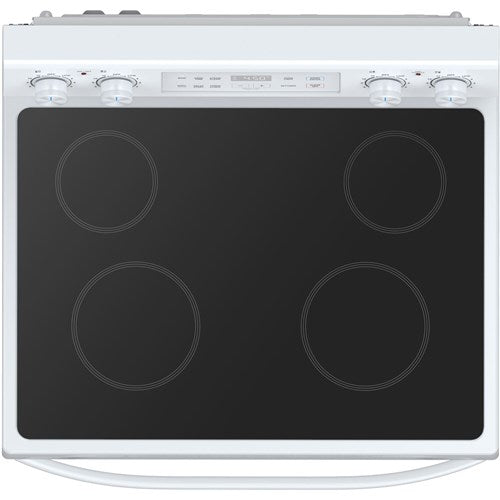 30" Electric Range with Steam Clean - White