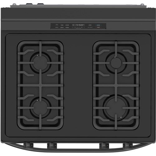 30" Gas Range with Steam Clean - Black