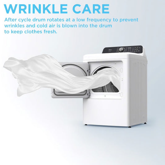 Midea 7.0 cu. ft. Large Capacity Electric Tumble Dryer with Sensor Dry
