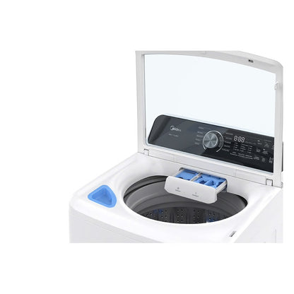 4.4 CF Top Load Washer, Agitator, Stainless Tub - White