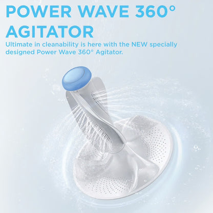 4.4 CF Top Load Washer, Agitator, Stainless Tub - White