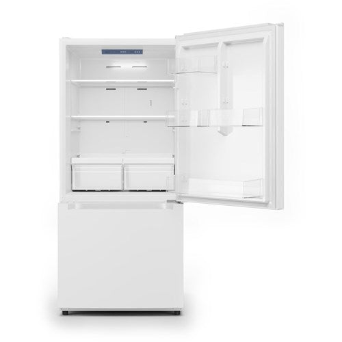 18.7 Cu Ft Bottom Mount Refrigerator 30" Wide - White