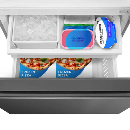 23 cu. ft. Counter-Depth Bottom-Freezer Refrigerator (Stainless Steel)