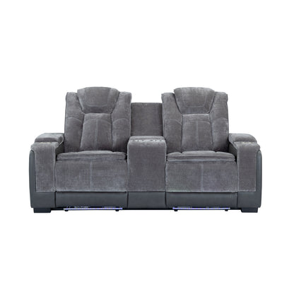 Lex Double Power Reclining Console Loveseat