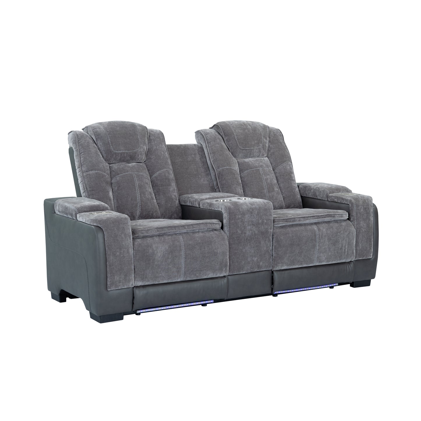 Lex Double Power Reclining Console Loveseat