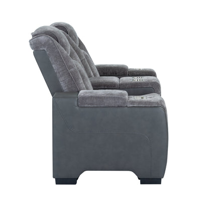 Lex Double Power Reclining Console Loveseat