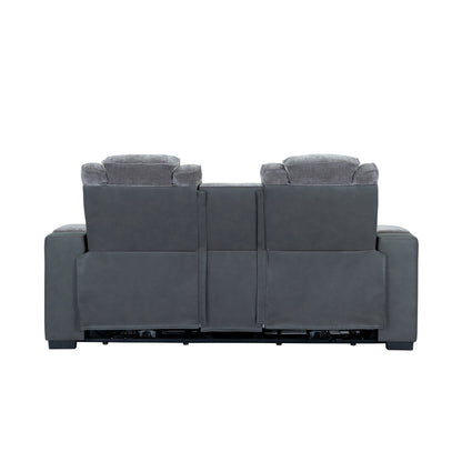 Lex Double Power Reclining Console Loveseat