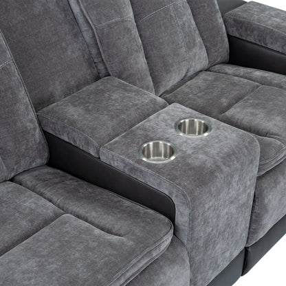 Lex Double Power Reclining Console Loveseat