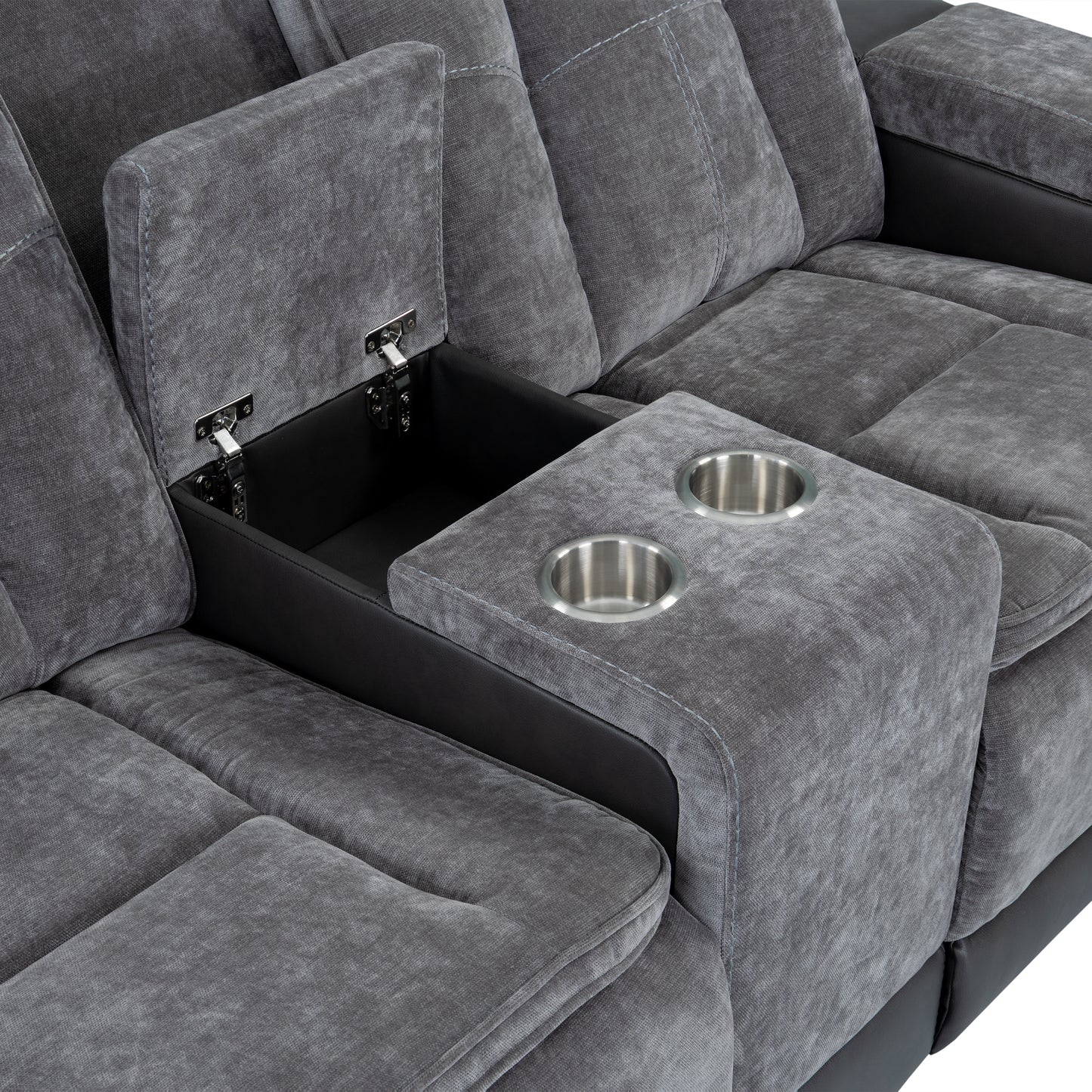 Lex Double Power Reclining Console Loveseat