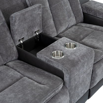 Lex Double Power Reclining Console Loveseat