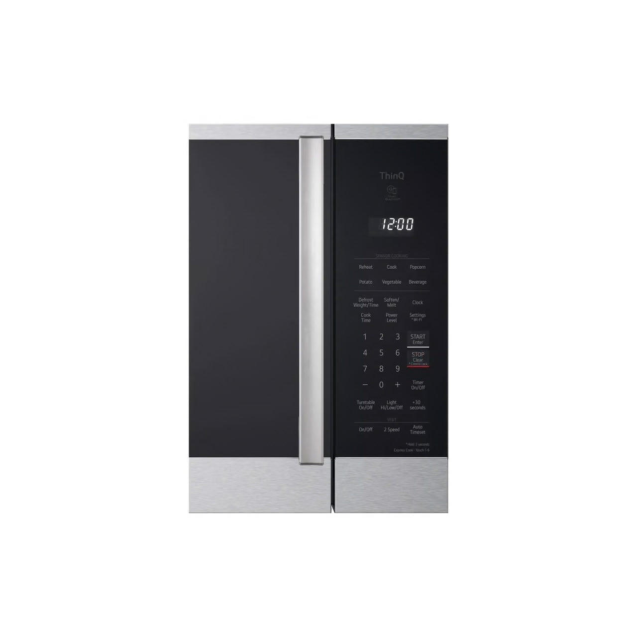 1.8 cu. ft. 30 in. W Smart Over the Range Microwave Oven w/ EasyClean in PrintProof Stainless Steel 1000-Watt New Handle