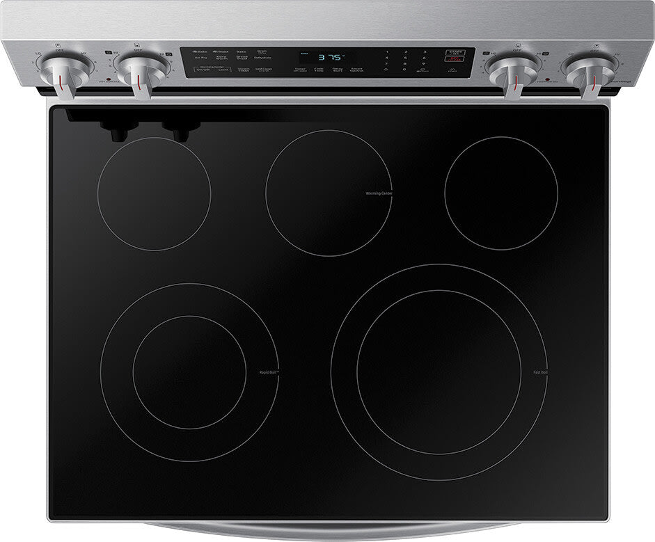 6.3 cu.ft. 5 Burner Element Smart Wi-Fi Enabled Convection Electric Range with No Preheat AirFry in Stainless Steel