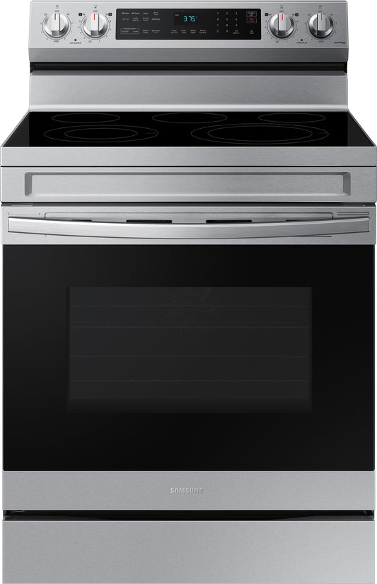 6.3 cu.ft. 5 Burner Element Smart Wi-Fi Enabled Convection Electric Range with No Preheat AirFry in Stainless Steel