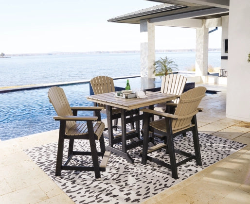 Outdoor Counter Height Dining Table and 4 Barstools