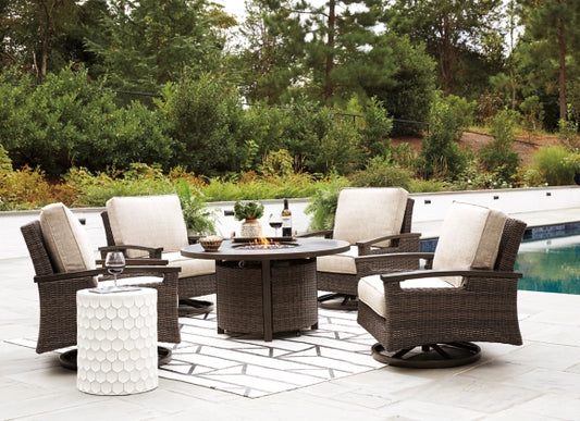 Outdoor Fire Pit Table and 4 Chairs