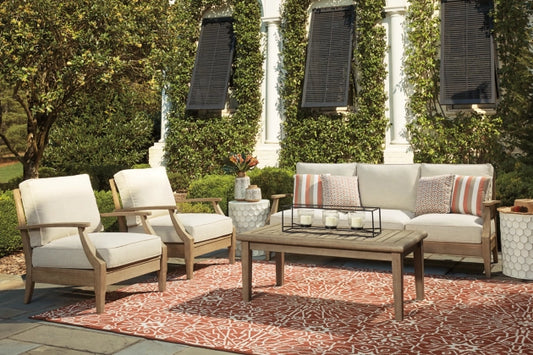 Outdoor Sofa With 2 Lounge Chairs