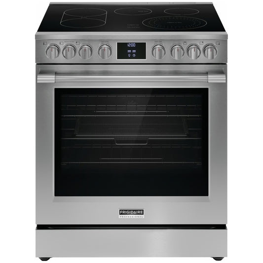 Professional 30 in. 5 Element Slide-In Electric Range in Stainless Steel with Air Fry and Total Convection