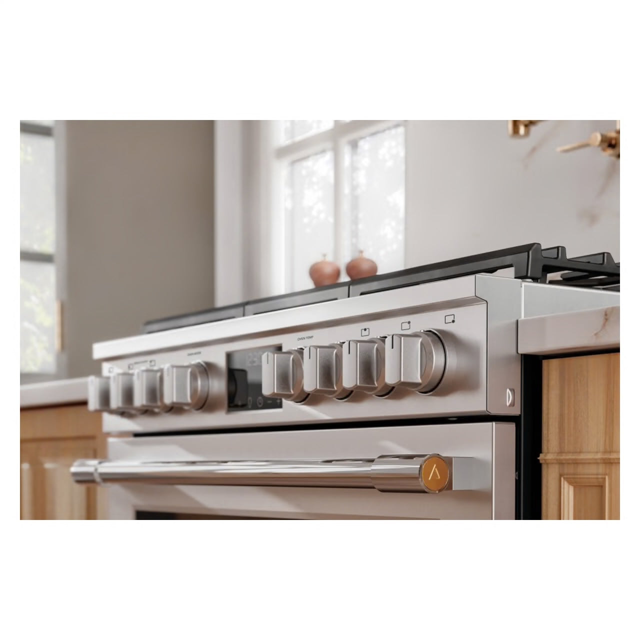 Professional 30 in. 6 Burner Slide-In Gas Range in Stainless Steel with Air Fry and Total Convection