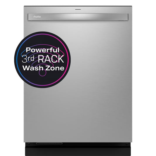 Profile 24 in. Built-In Top Control Dishwasher in Fingerprint Resistant Stainless w/Stainless Tub, 3rd Rack, 42 dBA