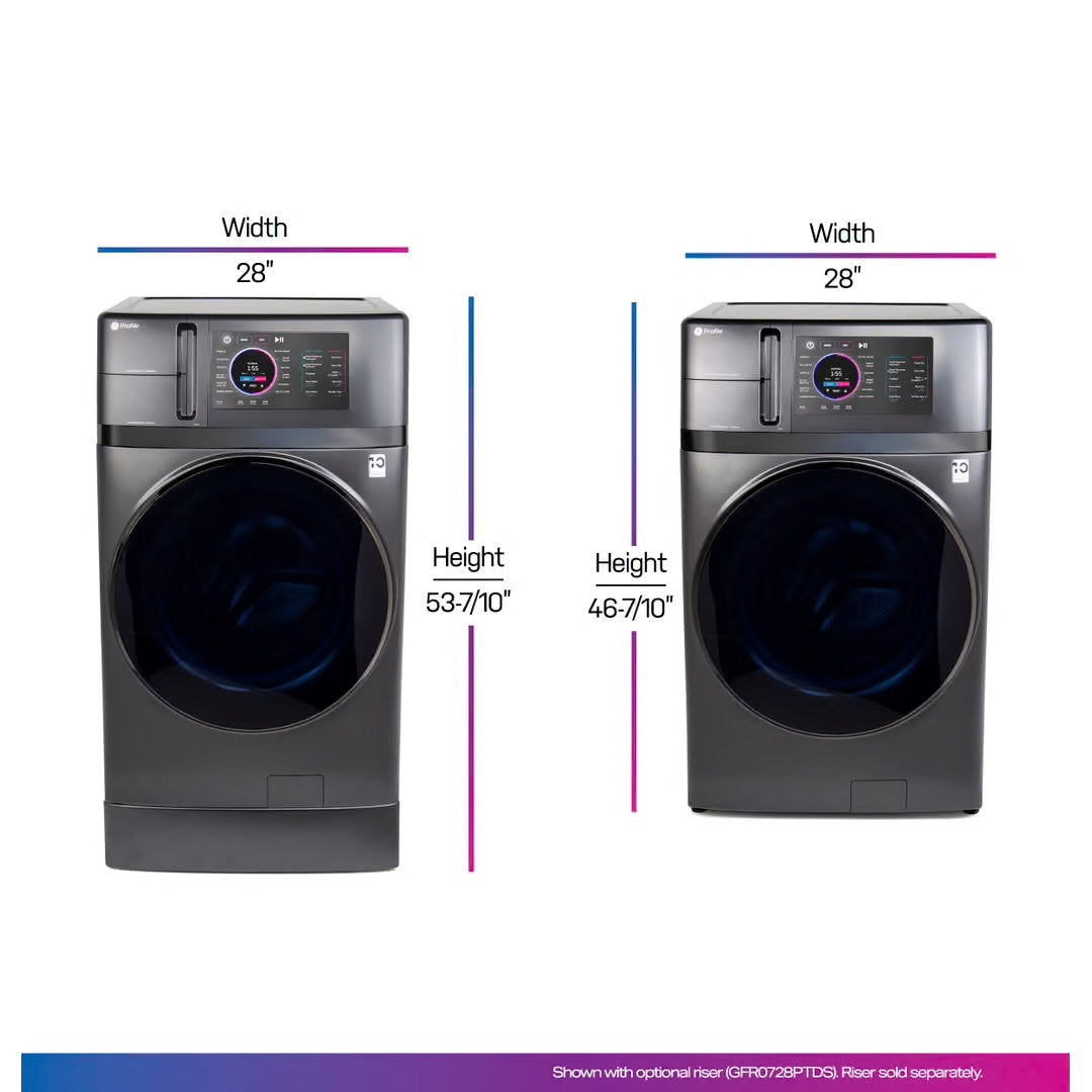 Profile 4.8 cu. ft. Smart UltraFast Electric Washer & Dryer Combo in Carbon Graphite with Ventless Heat Pump Technology
