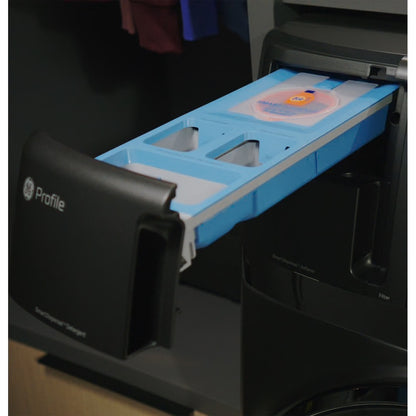 Lavadora y secadora eléctrica inteligente ultrarrápida de 4.8 pies cúbicos en color grafito de carbono con tecnología de bomba de calor sin ventilación