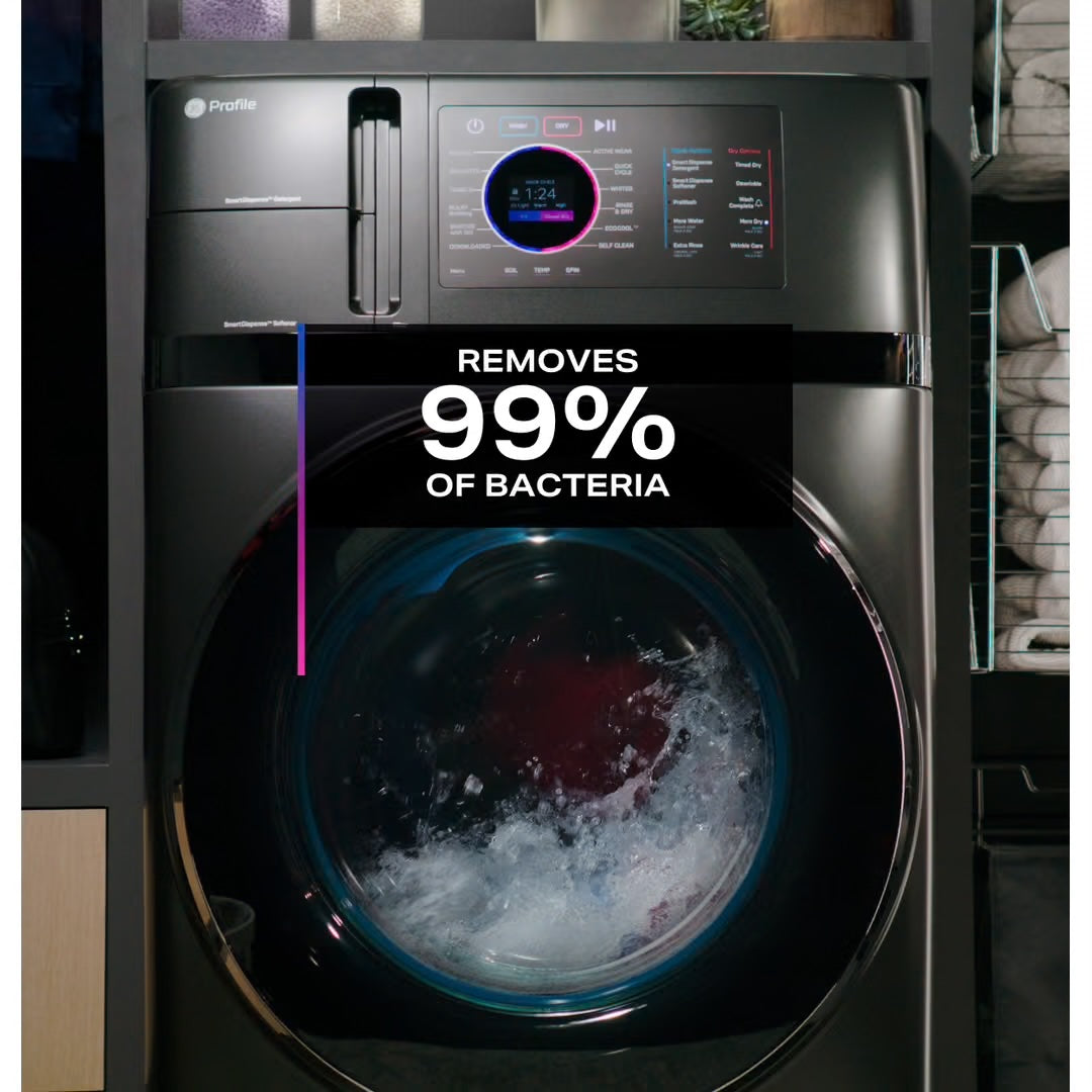 Profile 4.8 cu. ft. Smart UltraFast Electric Washer & Dryer Combo in Carbon Graphite with Ventless Heat Pump Technology