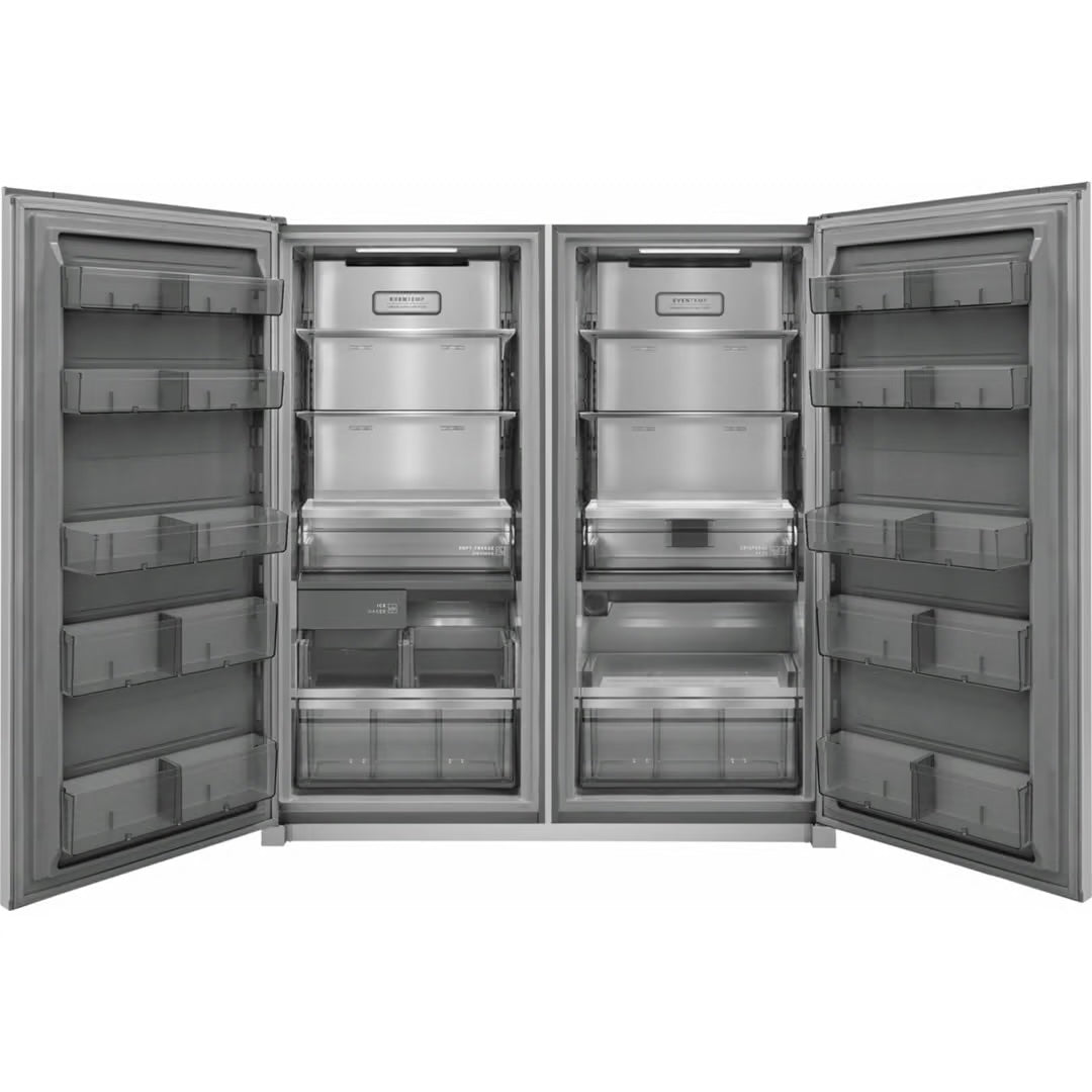 19 CF All Freezer Twin w/ Grey Interior - Smudge Proof Stainless Steel