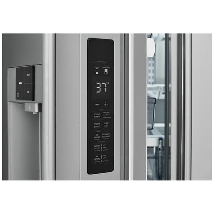 Refrigerador profesional de 36 pulgadas y 28 pies cúbicos con puerta francesa de profundidad estándar en acero inoxidable con tecnología CrispSeal