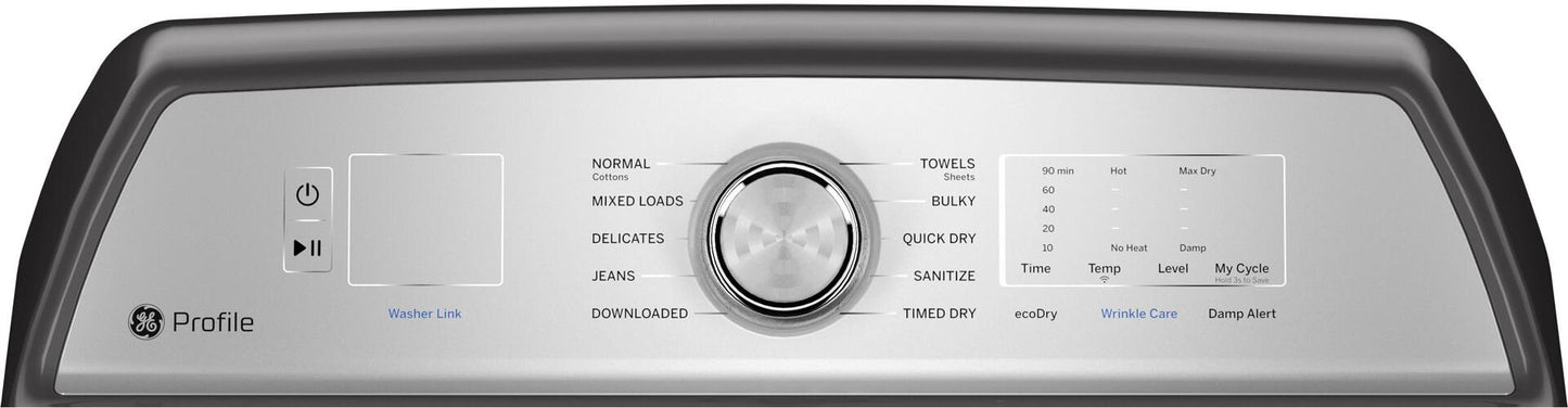 Profile 7.4 cu. ft. Smart Electric Dryer in Diamond Gray with Sanitize Cycle and Sensor Dry, ENERGY STAR