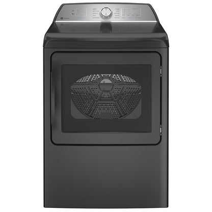 Secadora eléctrica inteligente Profile de 7.4 pies cúbicos en color gris diamante con ciclo de desinfección y secado por sensor, certificación ENERGY STAR
