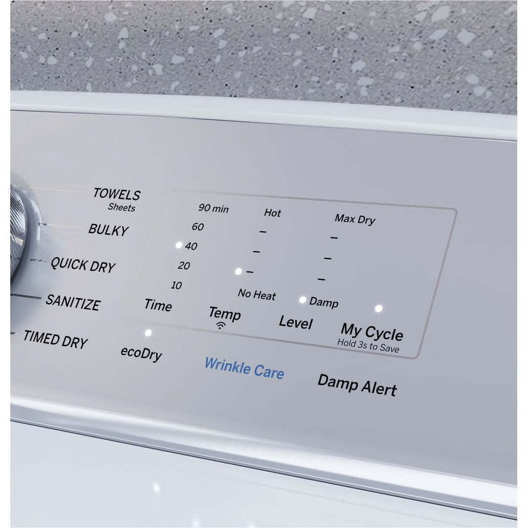 Profile 7.4 cu. ft. Smart Electric Dryer in White with Sanitize Cycle and Sensor Dry, ENERGY STAR