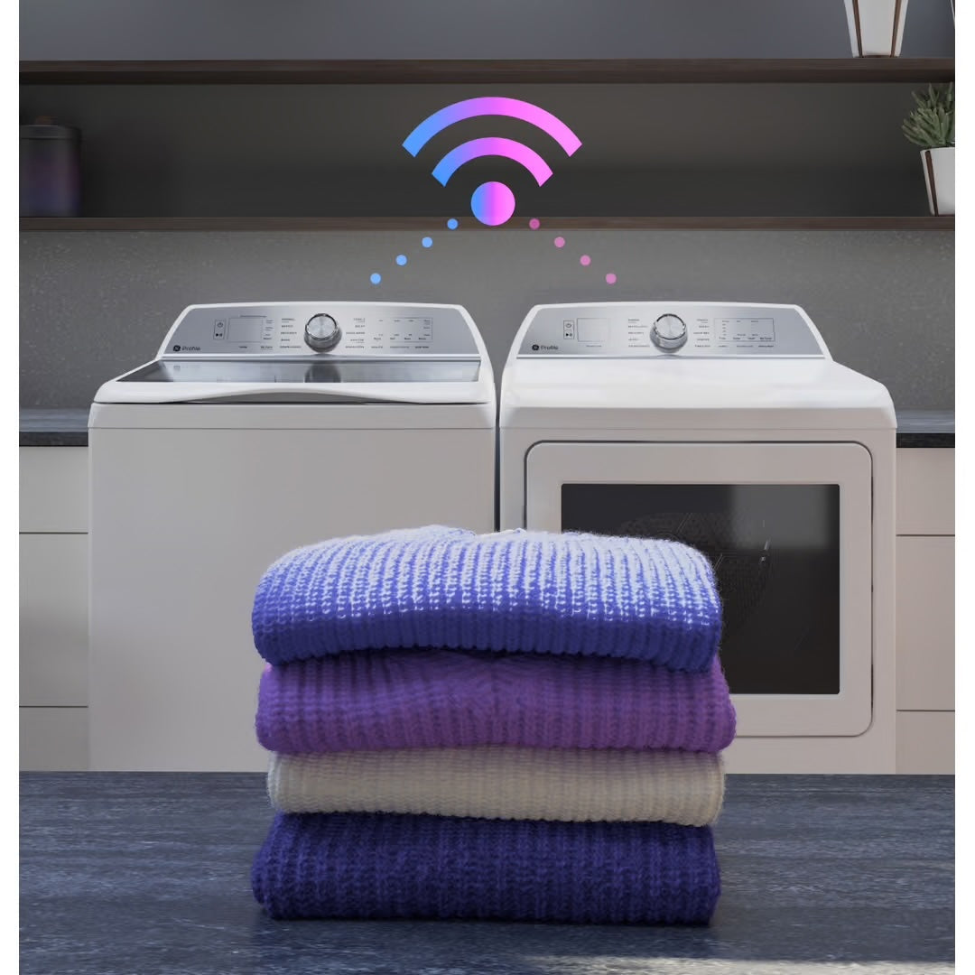 Profile 7.4 cu. ft. Smart Electric Dryer in White with Sanitize Cycle and Sensor Dry, ENERGY STAR
